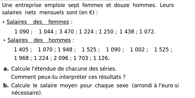 Statistiques: Exercice 4