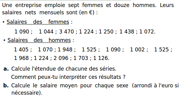 Statistiques: Exercice 3