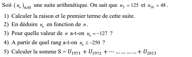 Suites: Exercice 30