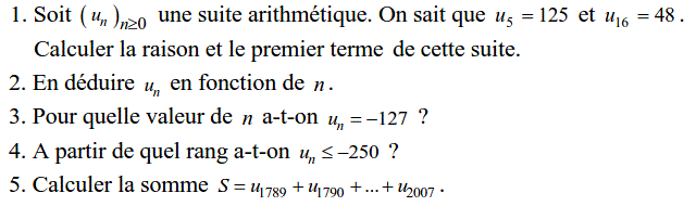 Suites: Exercice 17