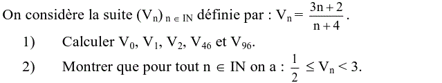 Suites: Exercice 1