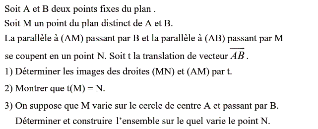 Translations: Exercice 9