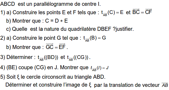 Translations: Exercice 25