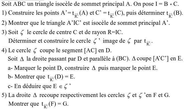 Translations: Exercice 23