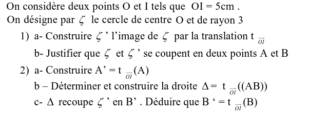 Translations: Exercice 38