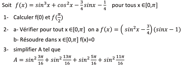 Trigonométrie: Exercice 12
