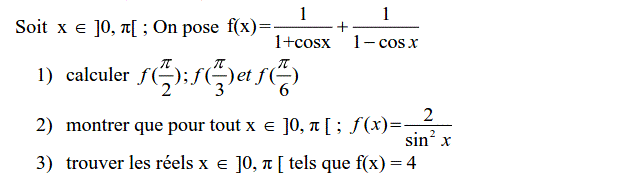 Trigonométrie: Exercice 9