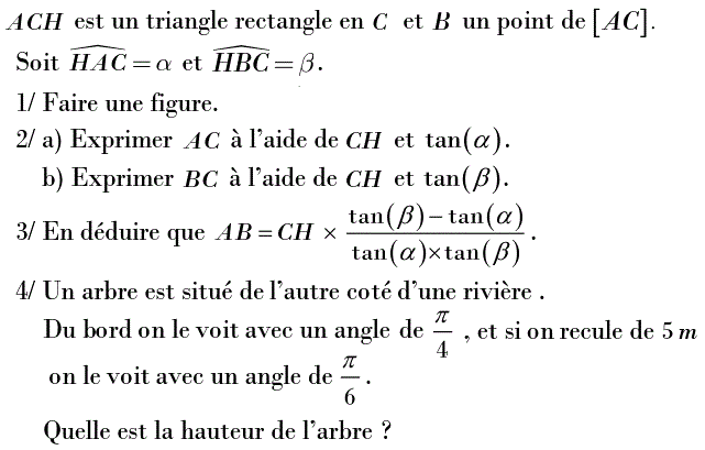 Trigonométrie: Exercice 22