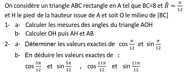 Trigonométrie: Exercice 8