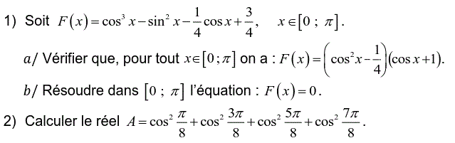 Trigonométrie: Exercice 3