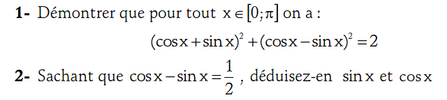 Trigonométrie: Exercice 3