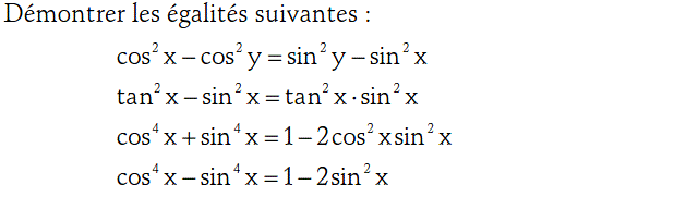 Trigonométrie: Exercice 4