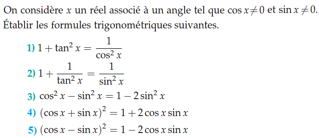 Trigonométrie: Exercice 2