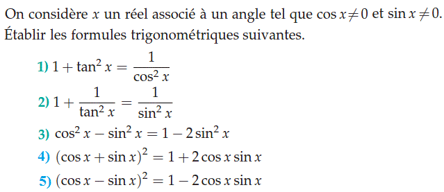 Trigonométrie: Exercice 9