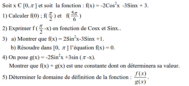 Trigonométrie: Exercice 19