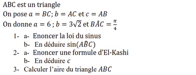 Trigonométrie: Exercice 1