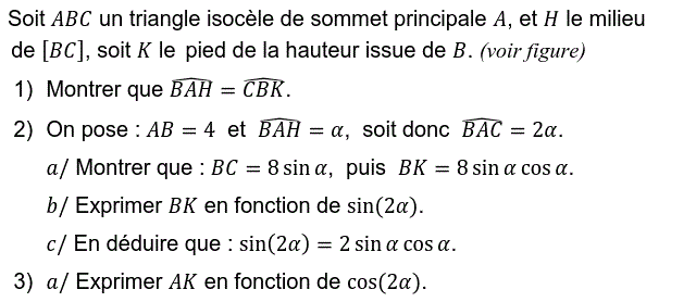 Trigonométrie: Exercice 24