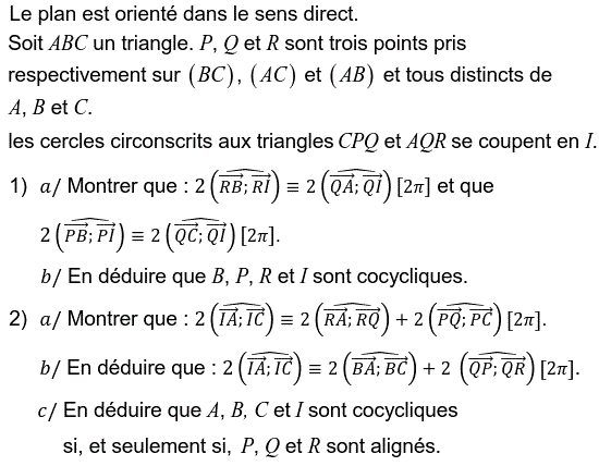 Angles orientés: Exercice 59
