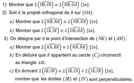 Angles orientés: Exercice 58