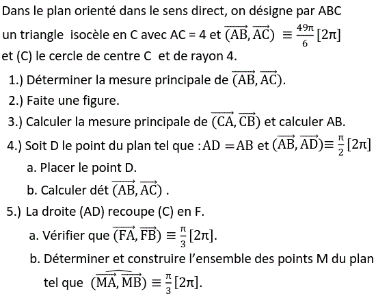 Angles orientés: Exercice 31