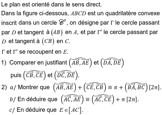 Angles orientés: Exercice 56