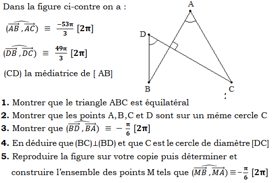 Angles orientés: Exercice 45