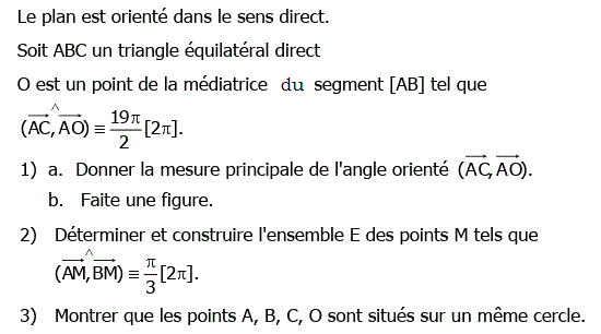 Angles orientés: Exercice 18