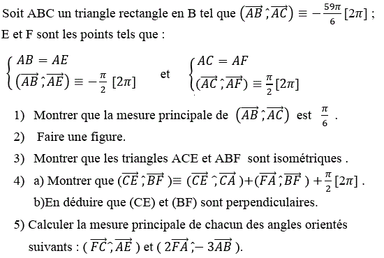 Angles orientés: Exercice 40