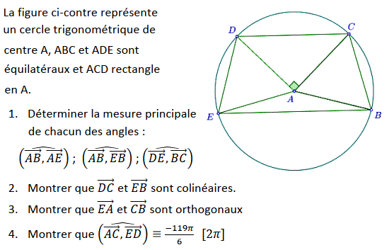 Angles orientés: Exercice 17