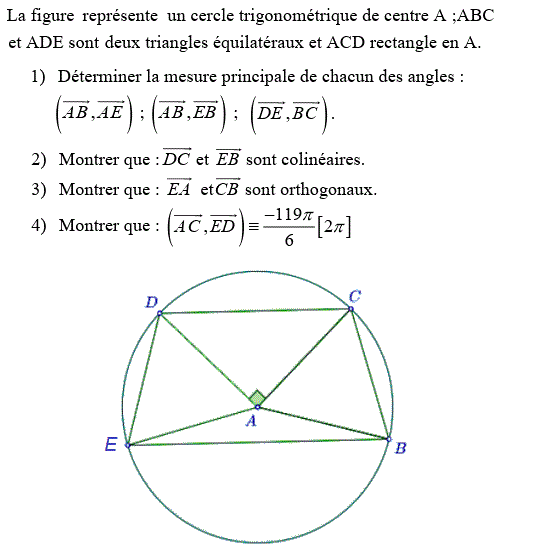 Angles orientés: Exercice 25