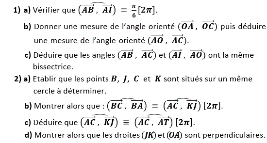 Angles orientés: Exercice 58