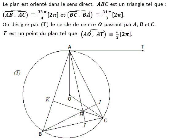 Angles orientés: Exercice 58