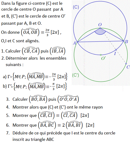 Angles orientés: Exercice 64