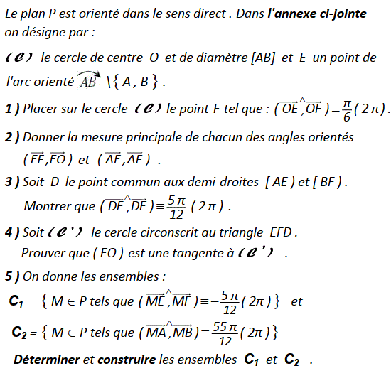 Angles orientés: Exercice 38