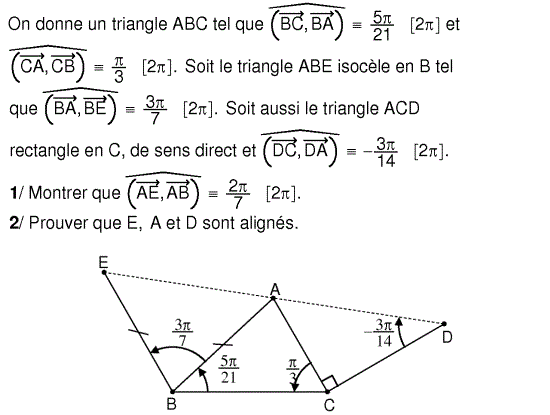 Angles orientés: Exercice 6