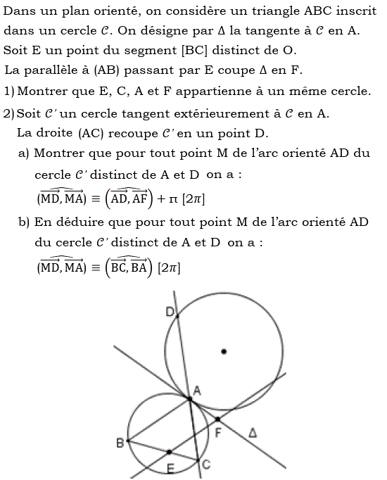 Angles orientés: Exercice 59