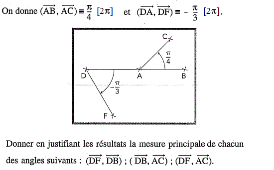 Angles orientés: Exercice 18