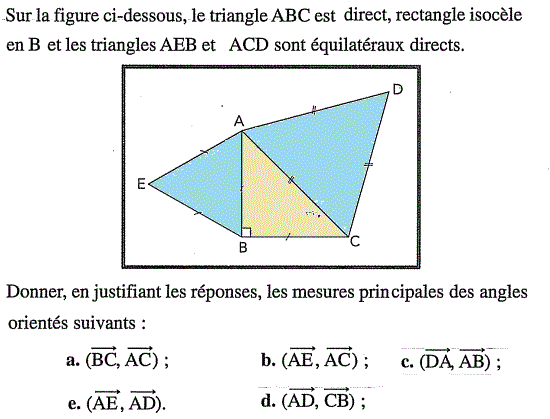 Angles orientés: Exercice 12