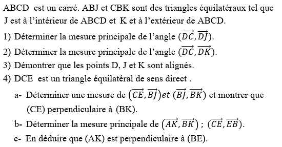 Angles orientés: Exercice 28