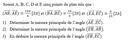 Angles orientés: Exercice 9