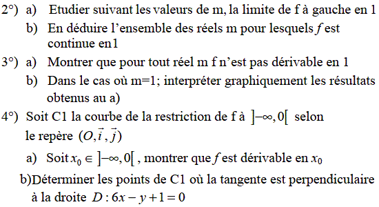 Dérivabilité: Exercice 20