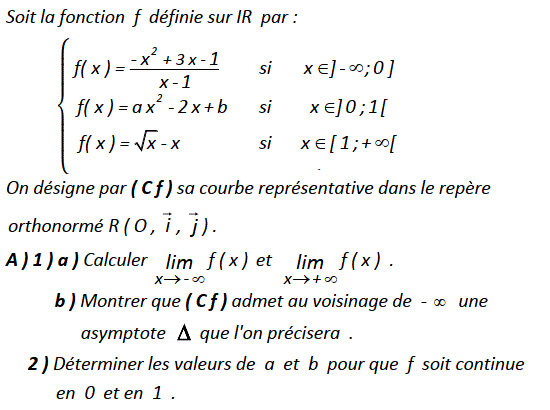 Dérivabilité: Exercice 34