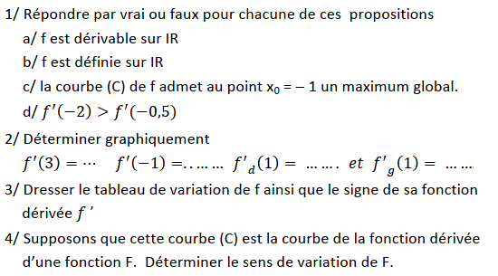 Dérivabilité: Exercice 40