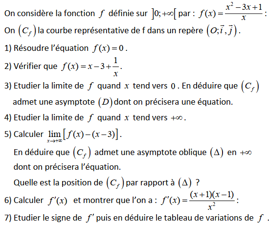 Dérivabilité: Exercice 29