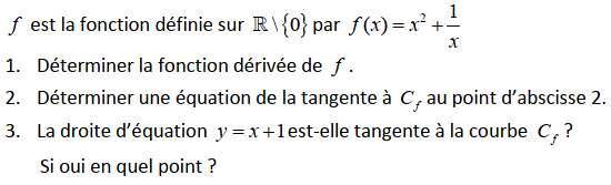 Dérivabilité: Exercice 27