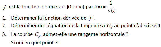 Dérivabilité: Exercice 28