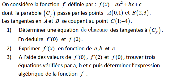 Dérivabilité: Exercice 30