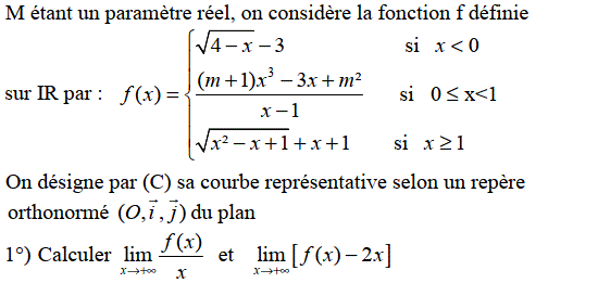 Dérivabilité: Exercice 20