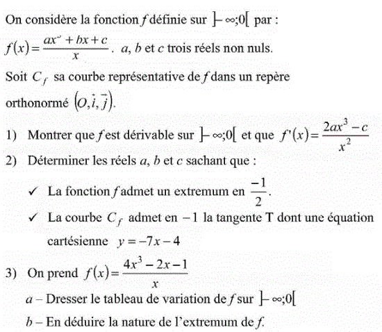 Dérivabilité: Exercice 48