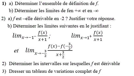 Dérivabilité: Exercice 49